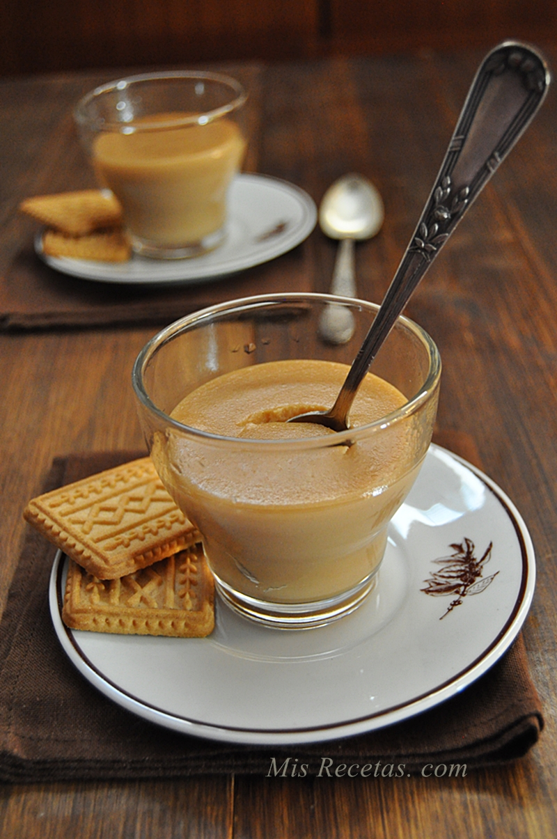 Cups of cookies and caramel