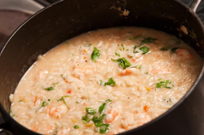 rice with shrimp and coconut milk